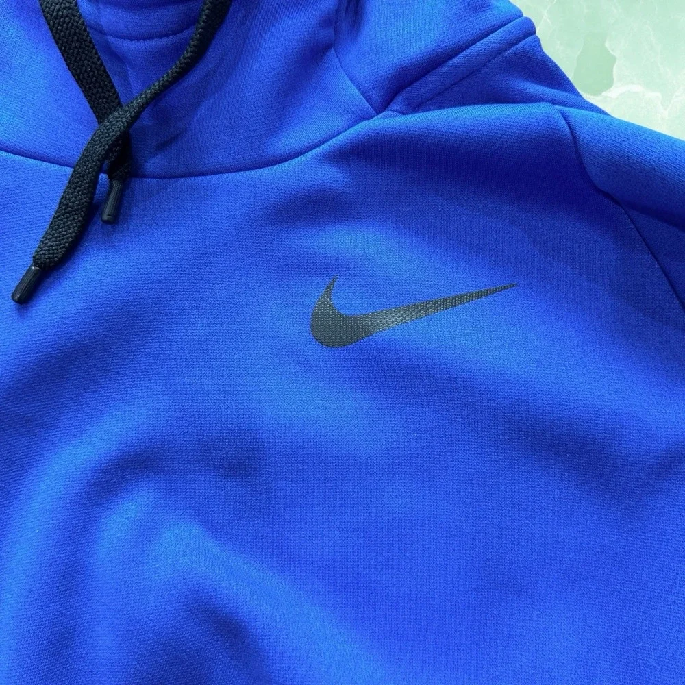 Nike Dri-FIT Therma Blue Pullover Hoodie Women's Small Athletic Sweatshirt